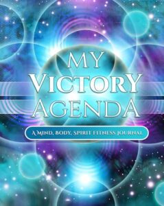 A blue and purple cover of the book my victory agenda